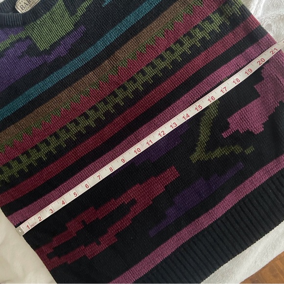 90s Colourful Jacquard Knit Jumper (M) - Picture 7 of 10